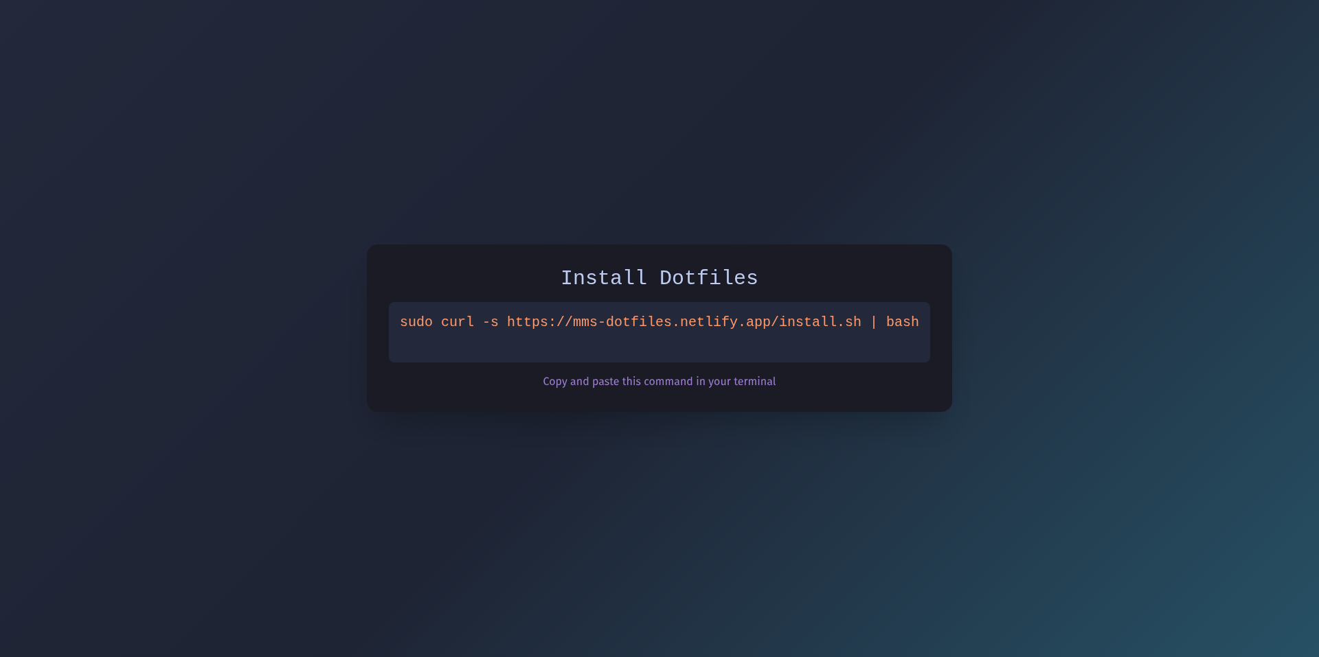 Dotfiles Project